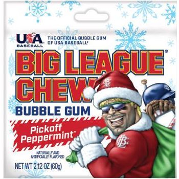 Ford Gum Christmas Big League Chew Peppermint 2.12oz 12ct