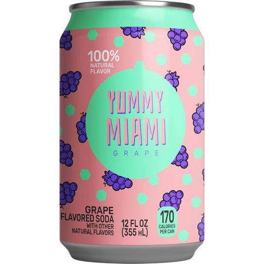 Yummy Miami Soda Grape 12oz 12ct (Shipping Extra, Click for Details)