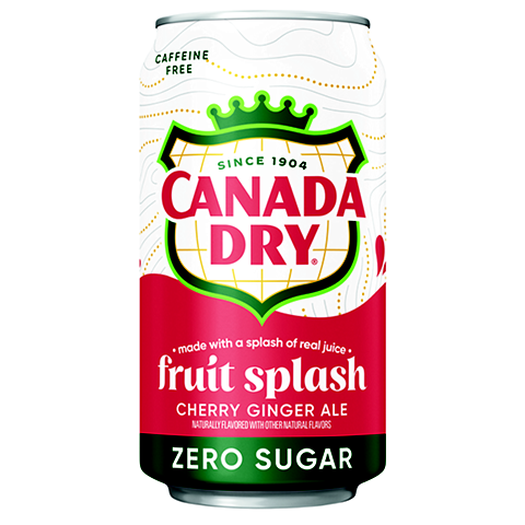Canada Dry Fruit Splash Cherry Ginger Ale Zero 12oz 12ct (Shipping Extra, Click for Details)