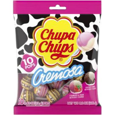 Chupa Chups Cremosa Peg Bag 4.2oz 8ct