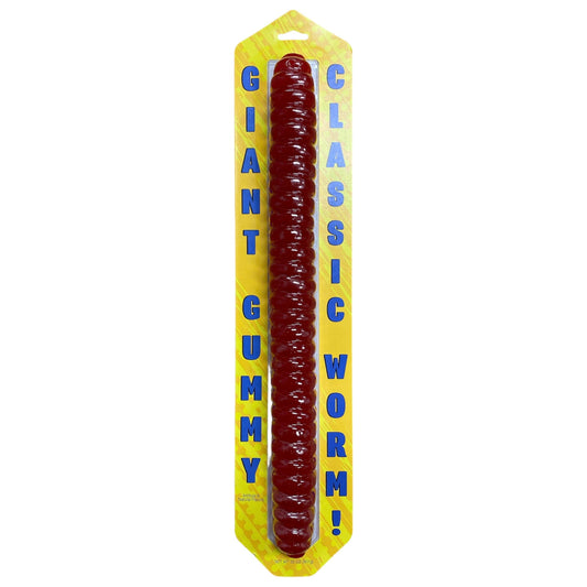 World's Largest Gummy Worm Cherry 26 Inches 2lb 1ct (NEW BLISTER PACKAGING)