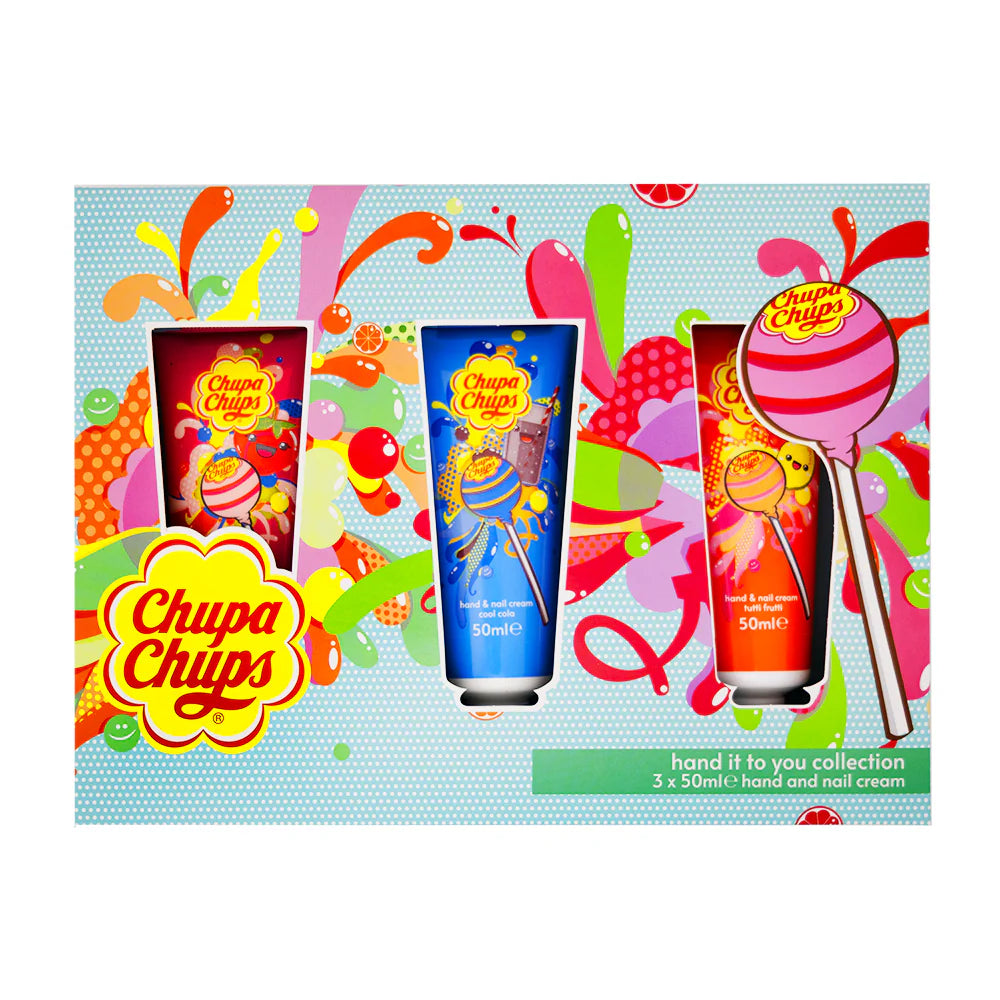 Chupa Chups Hand Cream 3 Pack 3x50ml Cola-Strawberry-Tutti 8Pcs (Europe)