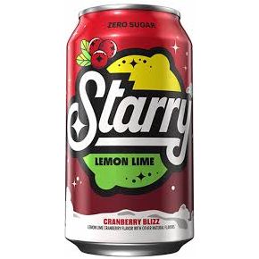 Starry Lemon Lime Cranberry Blizz Zero Sugar 12oz 12ct (Shipping Extra, Click for Details)