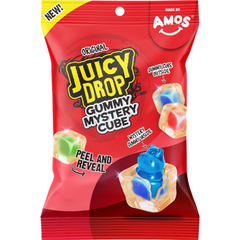Amos Juicy Drop Gummy Mystery Cube Original Peg 5oz 12ct