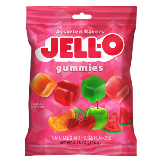NEW! Jell-O Gummy Cubes 127g 12ct (CAN)