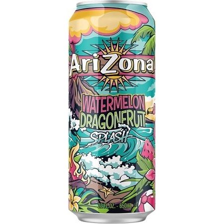 Arizona Watermelon Dragonfruit Splash 22oz 24ct (Pallet Shipping Only) (Shipping Extra, Click for Details)