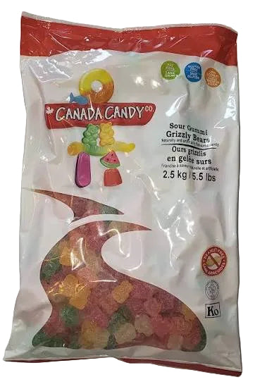 Canada Candy Co Assorted Gummy Sour Grizzly Bears 2.5kg 1ct