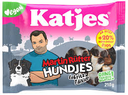 Katjes Martin Rutter Hundjes Lakritz 210g 16ct Vegan (Europe)