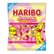 Haribo Rhubarb & Custard 140g 12ct (UK)