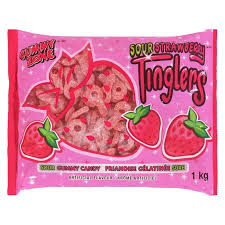 Gummy Zone Sour Strawberry Tinglers 1kg