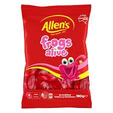 Allens Red Frogs Alive 190g 12ct (Australia)
