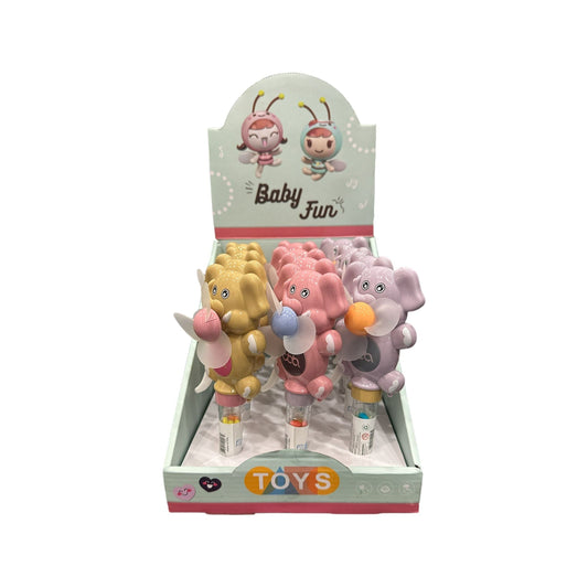 Elephant Manual Fan Toy Candy 12ct
