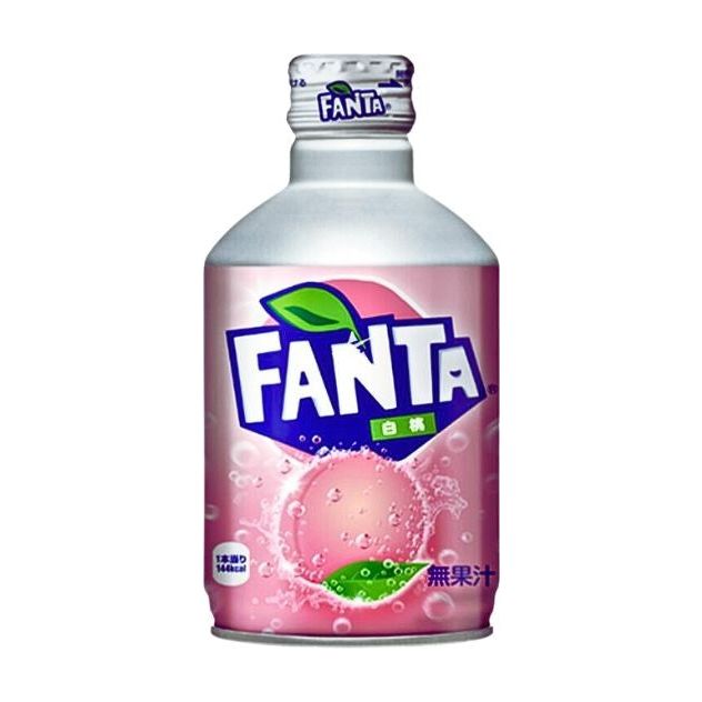 FANTA White Peach Metal bottle 300ml 24ct (Japan) (Shipping Extra, Click for Details)