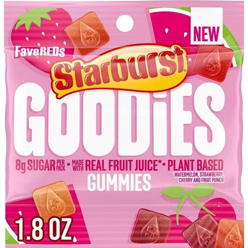 Starburst Goodies Favereds Gummies 1.8oz 12ct