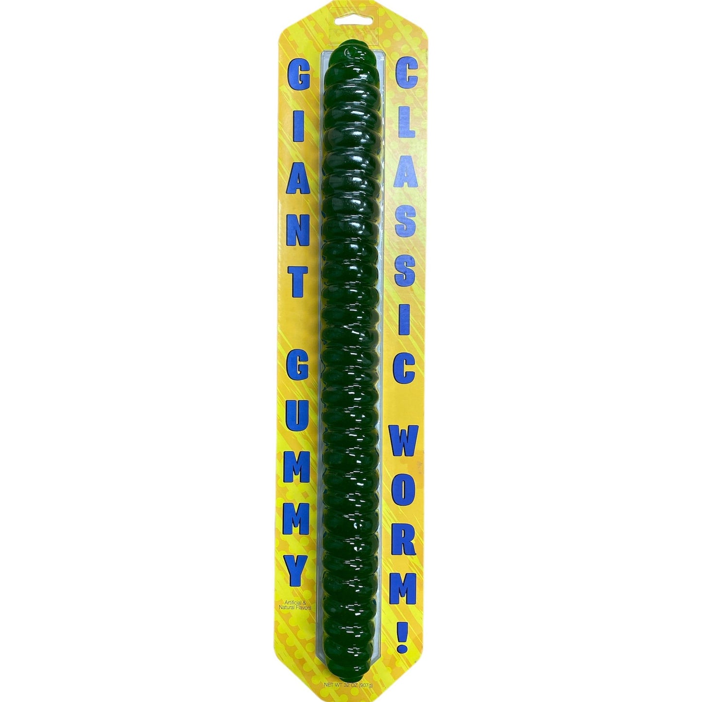 World's Largest Gummy Worm Sour Apple 26 Inches 2lb 1ct (NEW BLISTER PACKAGING)