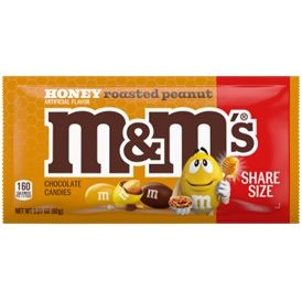 M&M's Bag Honey Roasted Peanut King 3.27oz 24ct