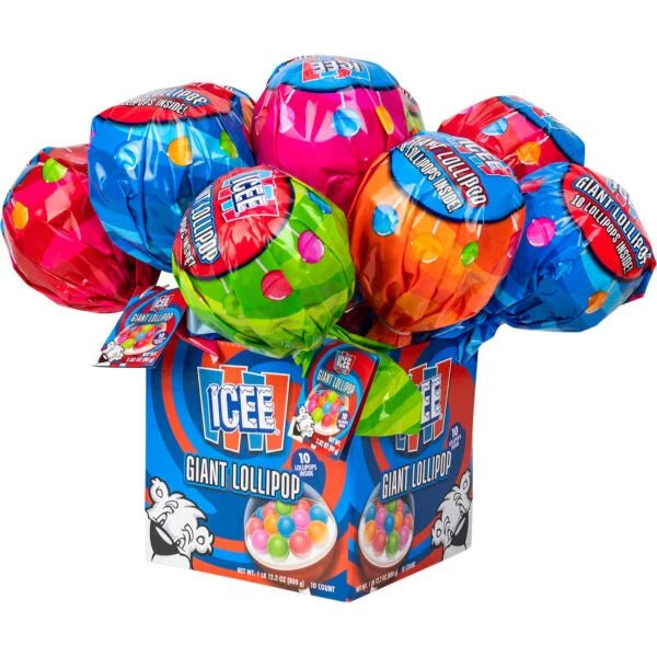 Icee Giant Lollipop 2.8oz 10ct