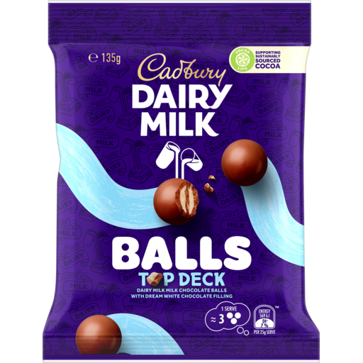 Cadbury Dairy Milk Top Deck Bites 135g 14ct (Australia)