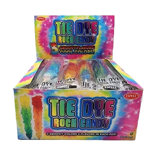 Rock Candy On A Stick Display - Tie Dye 24ct