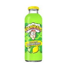 Warheads Green Apple Lemonade Glass Bottle 16oz 12ct (Pallet Shipping Only) (Shipping Extra, Click for Details)