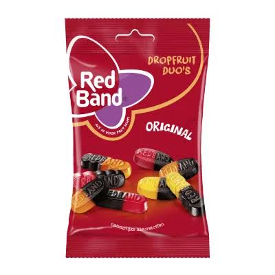 Red Band Licorice Fruit Duo's Bag 120g 12ct (Europe)