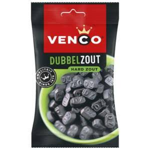 Venco Double Salt Licorice Bag 120g 12ct (Europe)