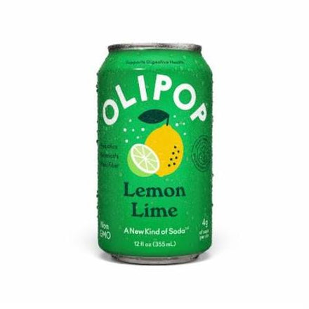 OLIPOP Lemon Lime Soda 12oz 4ct (Shipping Extra, Click for Details)