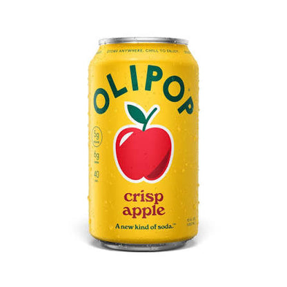 OLIPOP Crisp Apple Soda 12oz 4ct (Shipping Extra, Click for Details)
