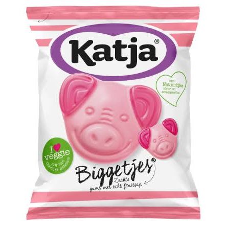 Katja Pigs [Percy Pigs] Peg Bag 70g 21ct (Netherlands)