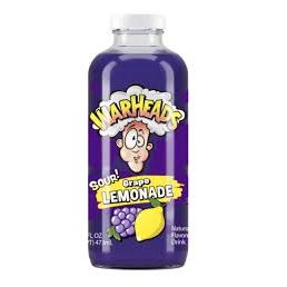 Warheads Grape Lemonade Glass Bottle 16oz 12ct (Pallet Shipping Only) (Shipping Extra, Click for Details)