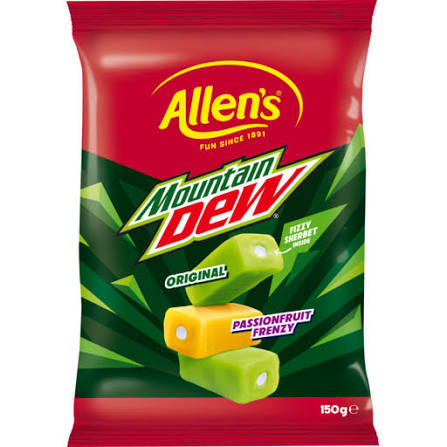 Allens Mountain Dew Chew 150g 12ct (Australia)