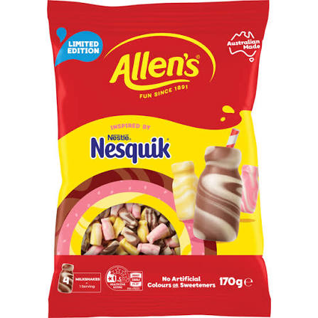 Allens Nesquik Shake 170g 12ct (Australia)