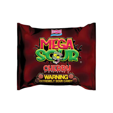 Barnett Mega Sour Candy Cherry 104g 12ct (UK)