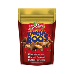 Toad Ally Kanga Roos Chocolatey Coated Peanut Butter Filled Pretzels Stand Up Bag 6oz 12ct