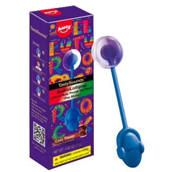 Amos TastySounds Music Audio Lollipop Cola .42oz 12ct