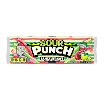 Sour Punch Santa Straws Tray 3.2oz 12ct