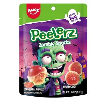 Amos Halloween Peelerz Gummy Zombie Snacks 6oz 12ct
