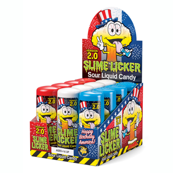 Toxic Waste Slime Licker LE Fourth of July Strawberry, Blue Raspberry and Mystery Slime 2oz 12ct