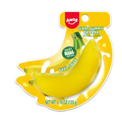 Amos Peelerz Giant Gummy Banana 4.76oz 12ct