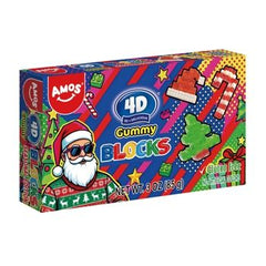 Amos Xmas 4D gummy Blocks Theater Box 3oz 12ct