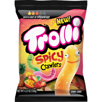 Trolli Peg Bag Spicy Crawlers 4.25oz 12ct