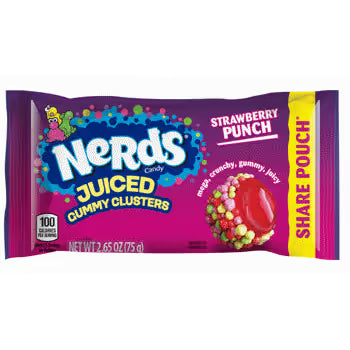 Nerds Juiced Gummy Clusters Strawberry Punch Share Pack 2.65oz 12ct