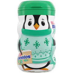 Perfetti Mentos Gum Winter Edition Penguin Bottle Spearmint 3.53z 4ct