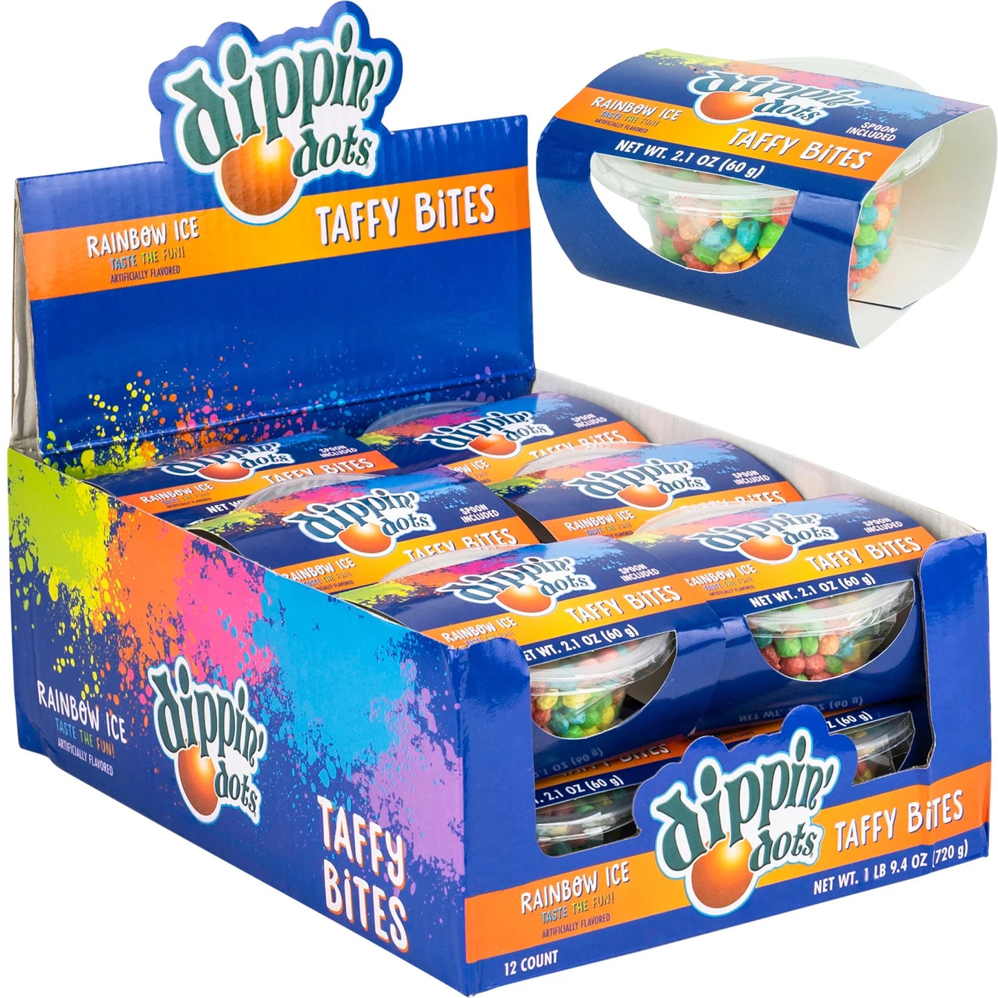 Koko's Dippin' Dots Taffy Bites Cup DB 2.1oz 12ct