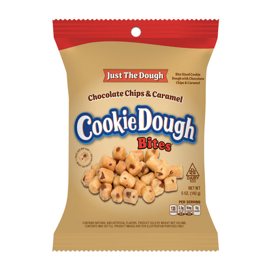 Just the Dough Chocolate Chip & Caramel Cookie Dough Bites Peg Bag 5oz 12ct