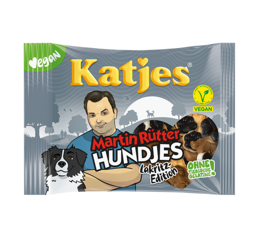 Katjes Martin Rutter Hundjes Lakritz 175g 18ct Vegan (Europe)