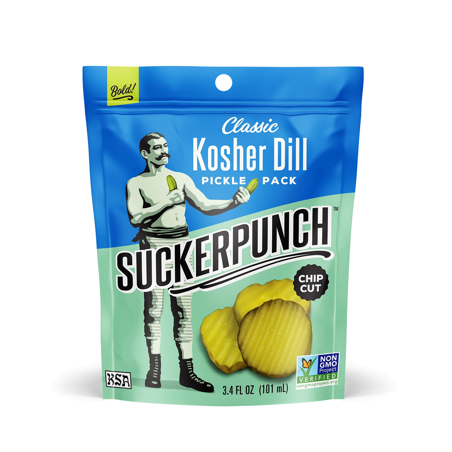 Suckerpunch Classic Kosher Dill Pickle Pack 3.4oz 12ct