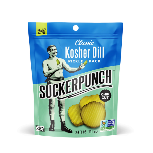 Suckerpunch Classic Kosher Dill Pickle Pack 3.4oz 12ct