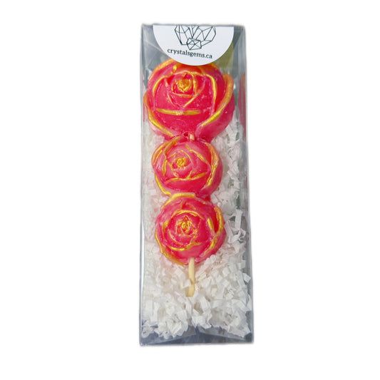 Crystal Gems Rose Pops Lychee Crystal Candy 6ct (CAN)