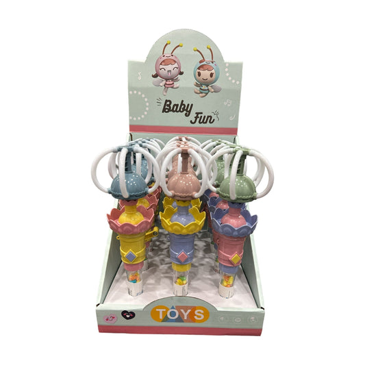 Magic Stick Music & Light Up Manual Fan Toy Candy 12ct